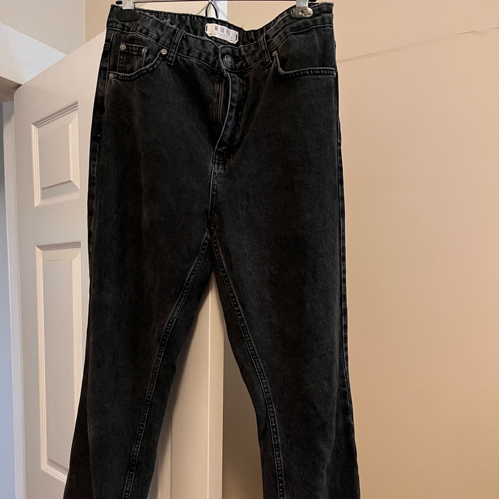 Free People We the Free black high waisted mom jeans